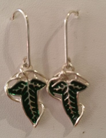 PENDIENTES HOJA DE LORIEN PLATA