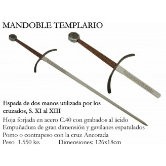 TEMPLE TWO HANDS SWORD