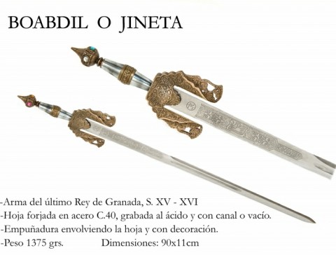 ESPADA BOABDIL O JINETA ÁRABE