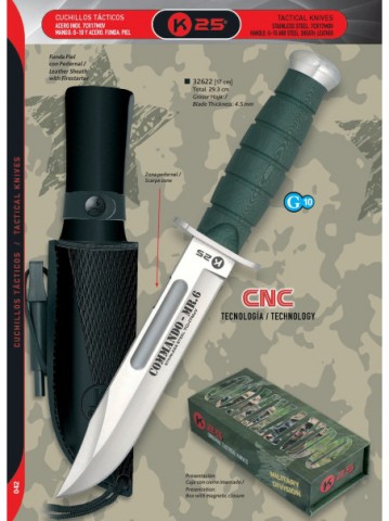CUCHILLO TÁCTICO K25 COMMANDO MR.6  (32622)