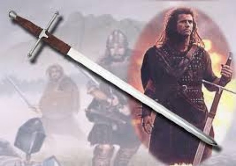 ESPADA WILLIAM WALLACE MANDOBLE ESCOCÉS PLATA MARTO