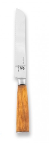 CUCHILLO COCINA PARA PAN MADERA OLIVO