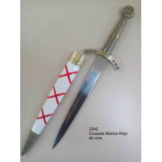 WHITE-RED CRUSSADERS DAGGER