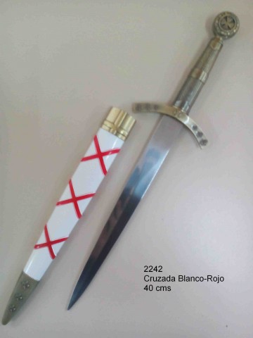 WHITE-RED CRUSSADERS DAGGER