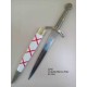 WHITE-RED CRUSSADERS DAGGER