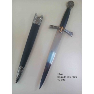 GOLD-SILVER CRUSSADERS DAGGER