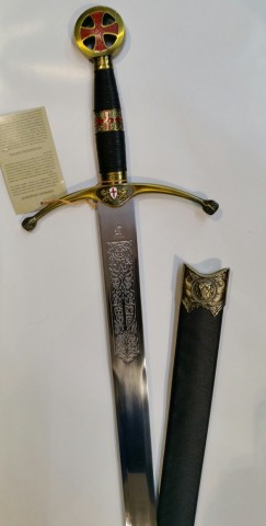 ESPADA TEMPLARIA CRUZADOS CON VAINA