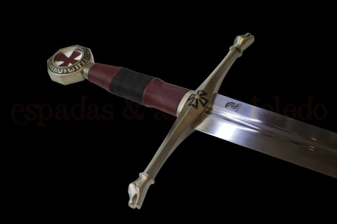 ESPADA TEMPLARIA CABALLEROS DEL CIELO: CRUZADOS (PLATA)
