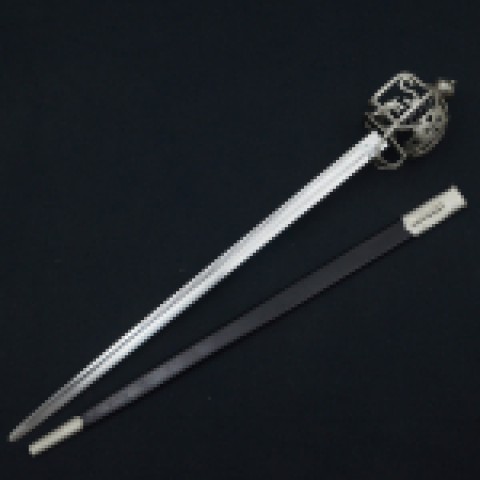 ESPADA ANCHA DE CESTA DE OFICIAL ESCOCÉS JACOBITA