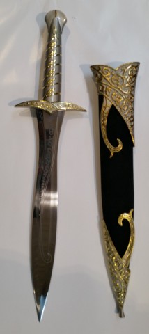 ESPADA DARDO DE BILBO NEGRA CON VAINA - EL SEÑOR DE LOS ANILLOS