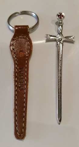 TEMPLE SWORD KEYCHAIN