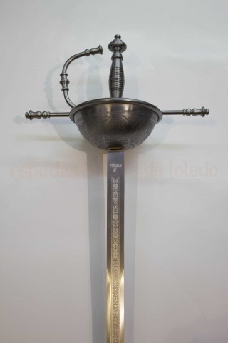 ESPADA CAZOLETA O TIZONA ESPAÑOLA (RÚSTICA)