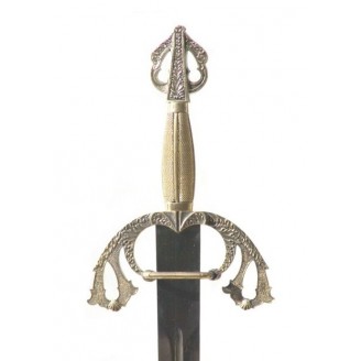 ESPADA TIZONA CON PUÑO DE COSTILLAS