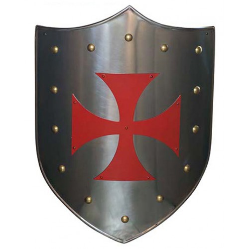 Escudo Medieval Templario Cruz Roja