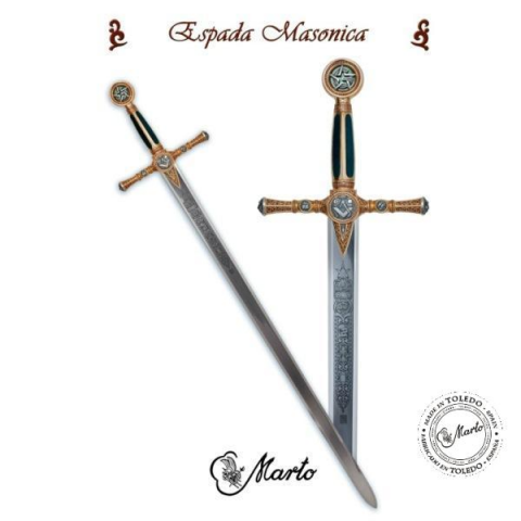 MASONIC SWORD DEEP ETCHING 