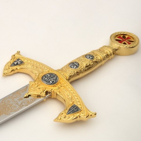 ESPADA TEMPLARIA CABALLEROS TEMPLARIOS ORO