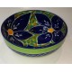 ENSALADERA DE CERÁMICA ARTESANAL FLORES AZUL/VERDE