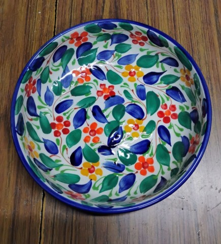 ENSALADERA DE CERÁMICA ARTESANAL MULTICOLOR