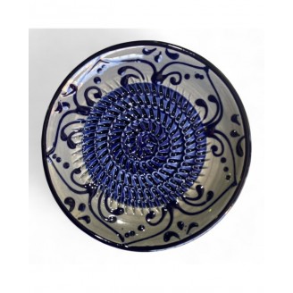 PLATO RALLADOR CERÁMICA AZUL GEOMÉTRICO