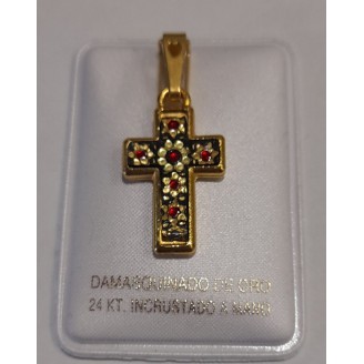 CRUZ DAMASQUINADA ORO RENACIMIENTO 2,5 CM