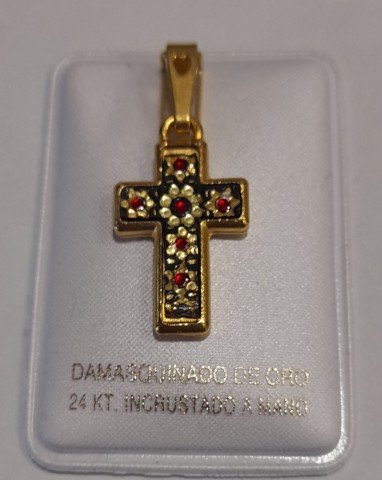 CRUZ DAMASQUINADA ORO RENACIMIENTO 2,5 CM