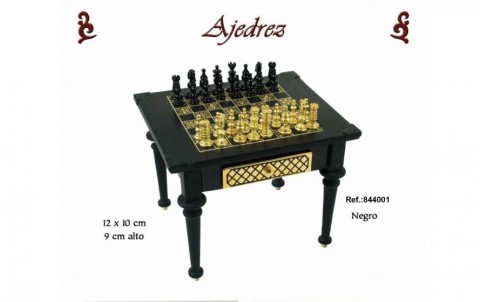 DAMASCENE BLACK CHESS