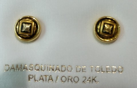 ARETES REDONDOS CON MOTIVO MUDÉJAR EN ORO