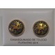 ARETES REDONDOS DAMASQUINADOS ORO 18 MM