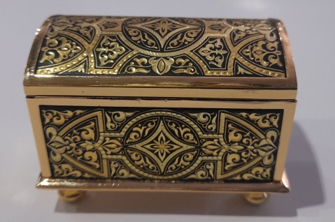 COFRE DAMASQUINADO ORO MUDÉJAR 6,5 X 5 X 4 CM