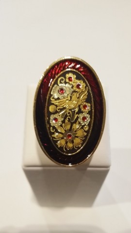 ANILLO DAMASQUINADO ORO ROJO