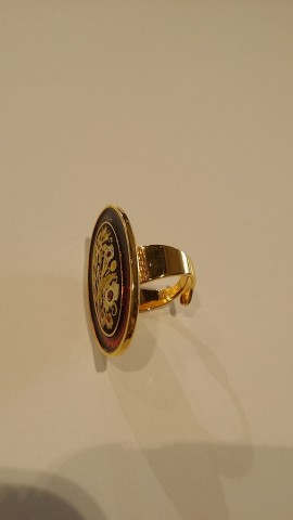 ANILLO DAMASQUINADO ORO ROJO