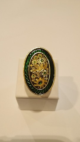 DAMASCENE GREEN RING