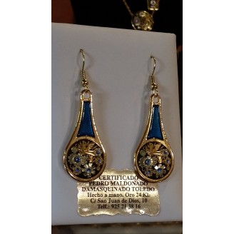 BLUE GOLD EARRINGS