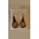 RED ROUND GOLD EARRINGS