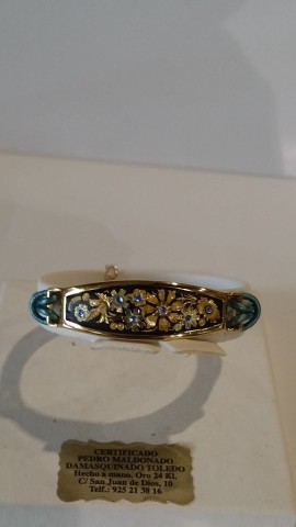 PULSERA ORO ESMALTE AZUL
