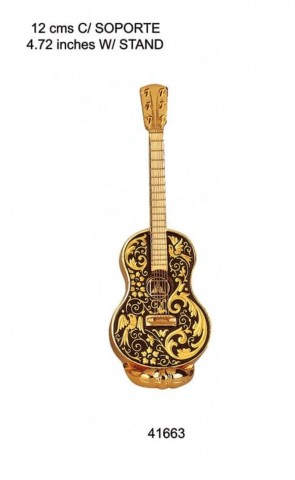 GUITARRA DAMASQUINADA ORO RENACIMIENTO